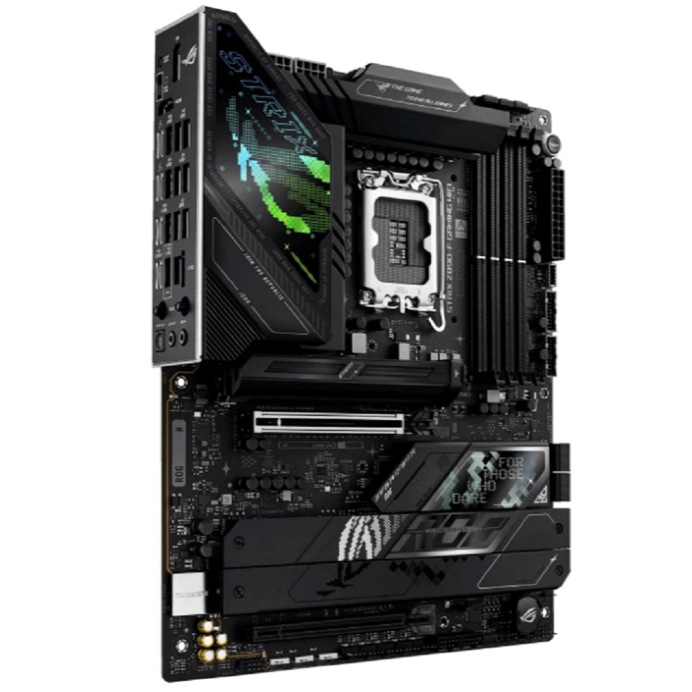 ASUS ROG STRIX Z890-F GAMING WIFI (Socket 1851,ATX, 4xDDR5(192GB), 1xPCIe 5.0x16/1xPCIe 4.0x16/1xLAN (2.5GbE), Wi-Fi, BT, 4xSATA 6Gb/s, 5xM.2, 2xThunderbolt 4 (USB-C), 2xType-C, 10xUSB 3.2, ATX)
