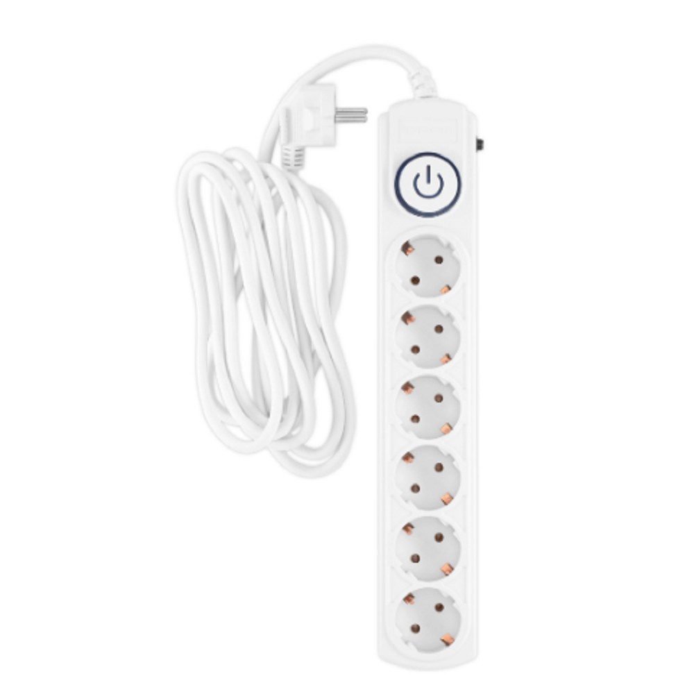 Сетевой фильтр Ippon BK-6-EU-3-10-W 3м (6 розеток) белый (коробка)