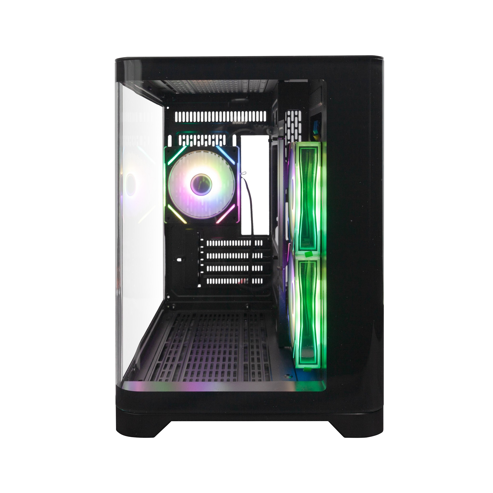 1STPLAYER UVIEW UV5 ARGB Black / mATX / 3x120mm ARGB fans / UV5-BK-2FC7R-1FC7