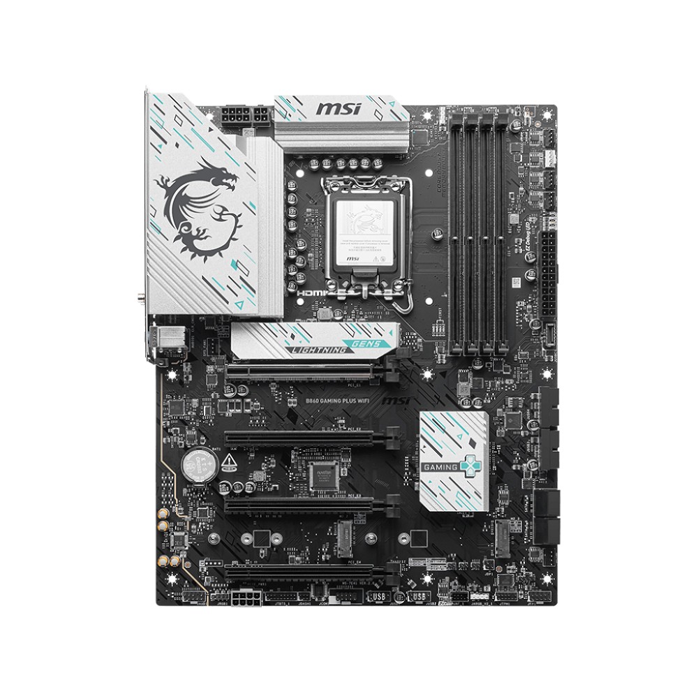 MSI B860 GAMING PLUS WIFI {Soc-1851 Intel B860 4xDDR5 ATX AC`97 8ch(7.1) 5Gigabit RAID+HDMI+DP} MicroStar