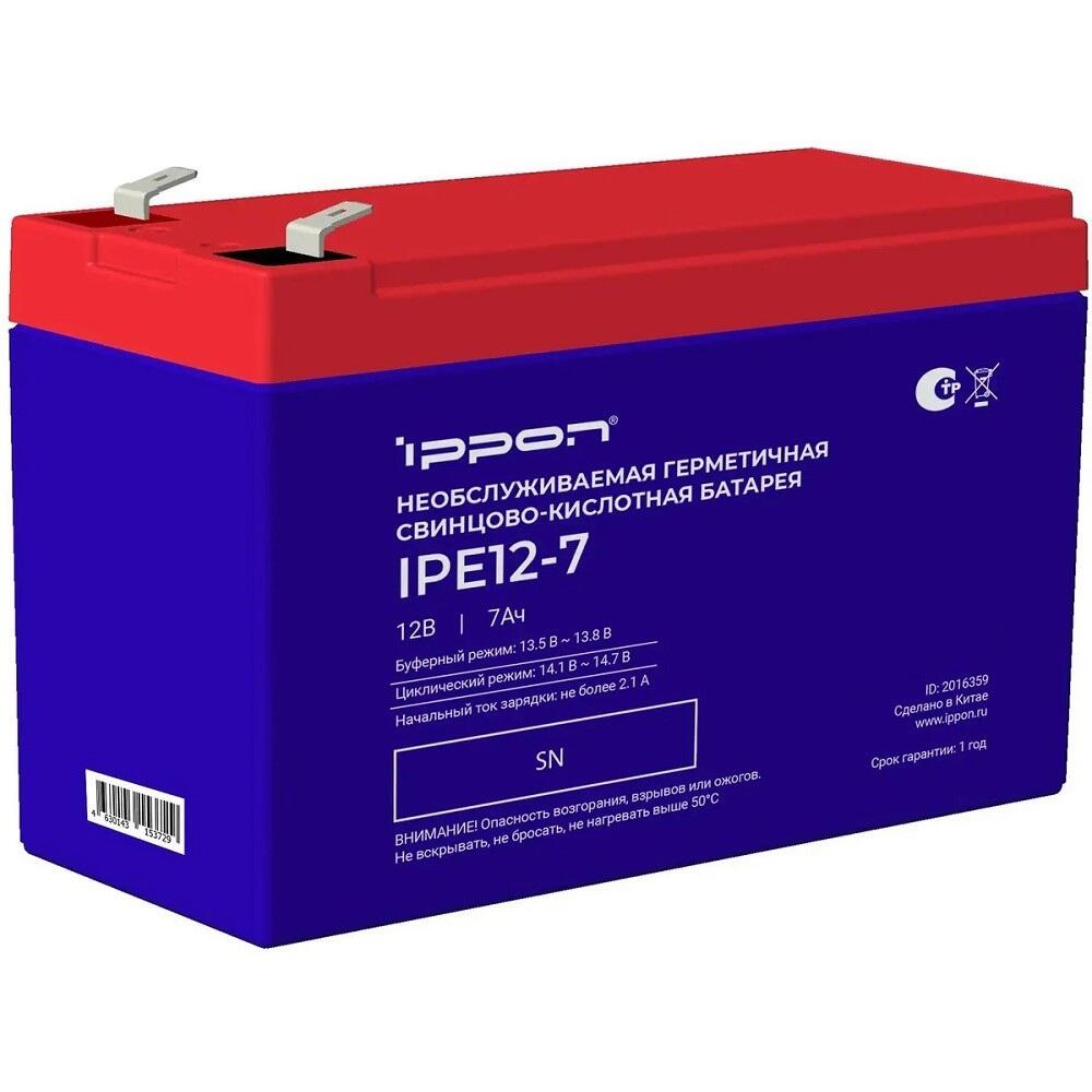 Батарея для ИБП Ippon IPE12-7 12В 7Ач арт. 2016359