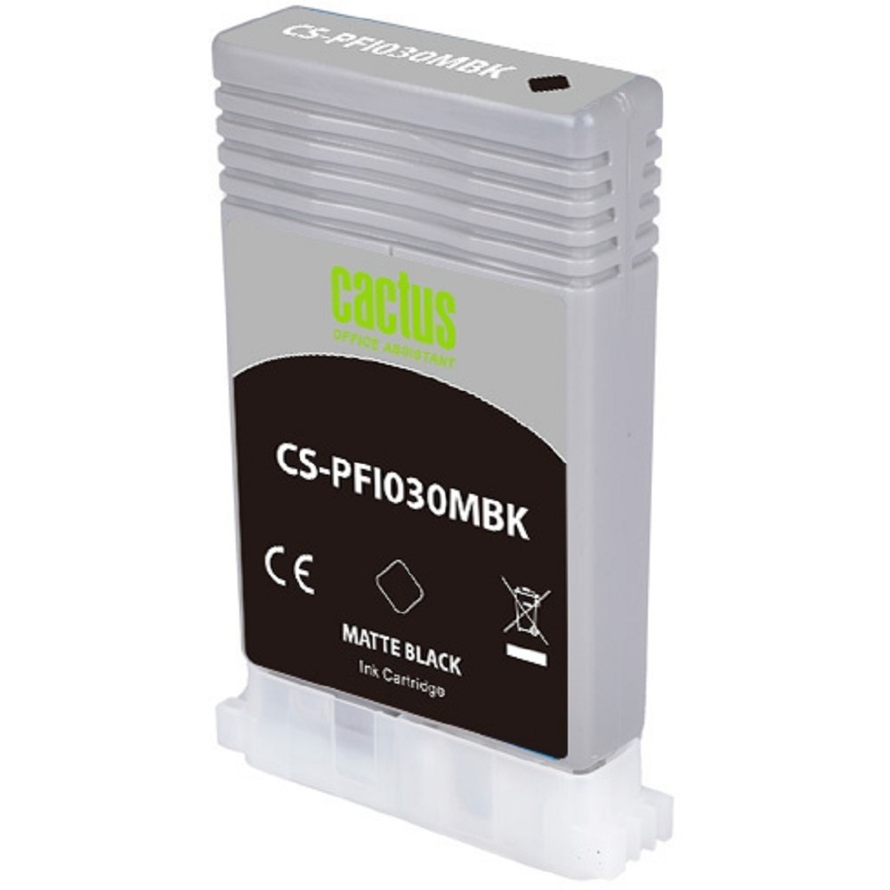 Картридж струйный Cactus CS-PFI030MBK PFI-030MBK черный матовый (55мл) для Canon imagePROGRAF TA-20/30, TM-240/340 с чипом