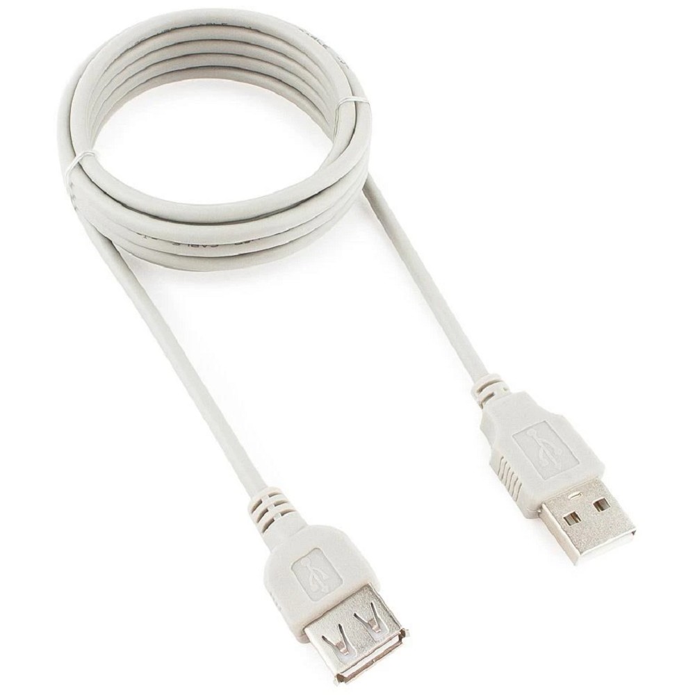 Cablexpert Кабель-удлинитель USB2.0 CC-USB2-AMAF-6, AM/AF, медь, 1.8м, серый, пакет (CC-USB2-AMAF-6-N), ранее CC-USB2-AMAF-6