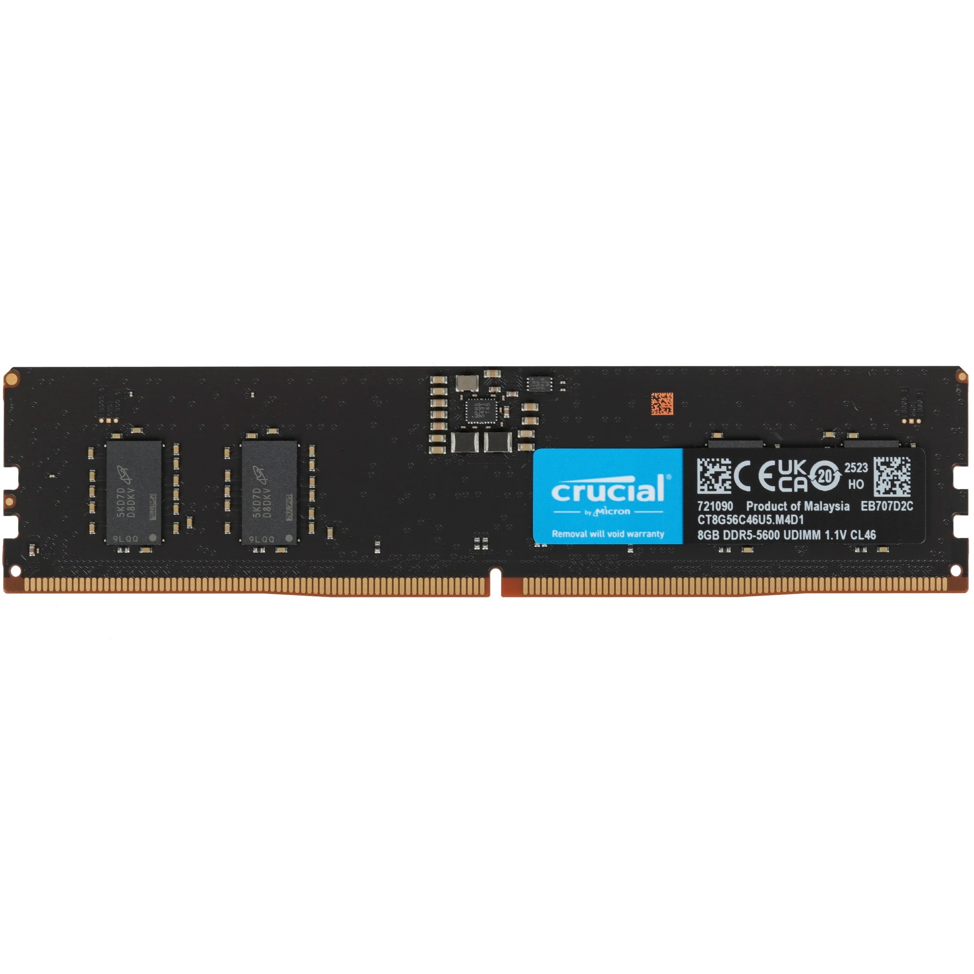 Crucial by Micron 8GB DDR5-5600 UDIMM (CT8G56C46U5) CL46 1.1V, 1 Year Warrаnty OEM