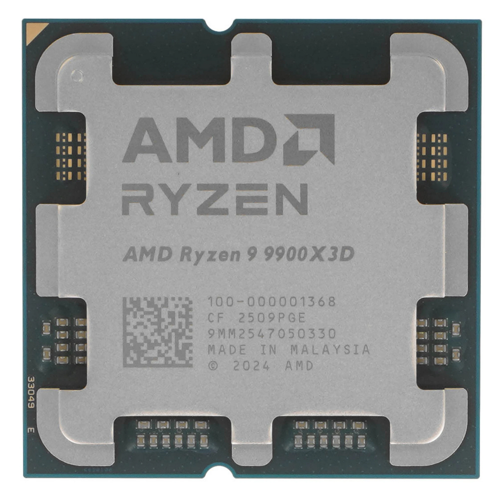 CPU AMD Ryzen 9 9900X3D, 12/24, 4.4-5.5, 960KB/12MB/128MB, AM5, Radeon, 120W, OEM, 1 year арт. 100-000001368