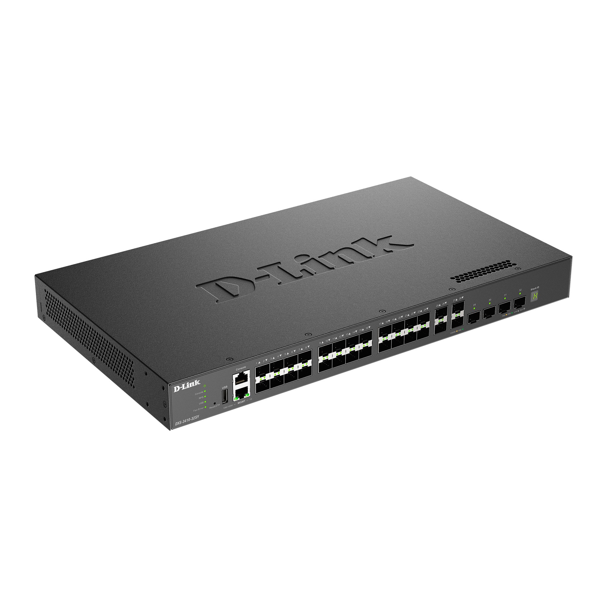D-Link DXS-3410-32SY/A1A Управляемый L3 стекируемый коммутатор с 28 портами 10GBase-X SFP+ и 4 портами 25GBase-X SFP28 D-Link SMB