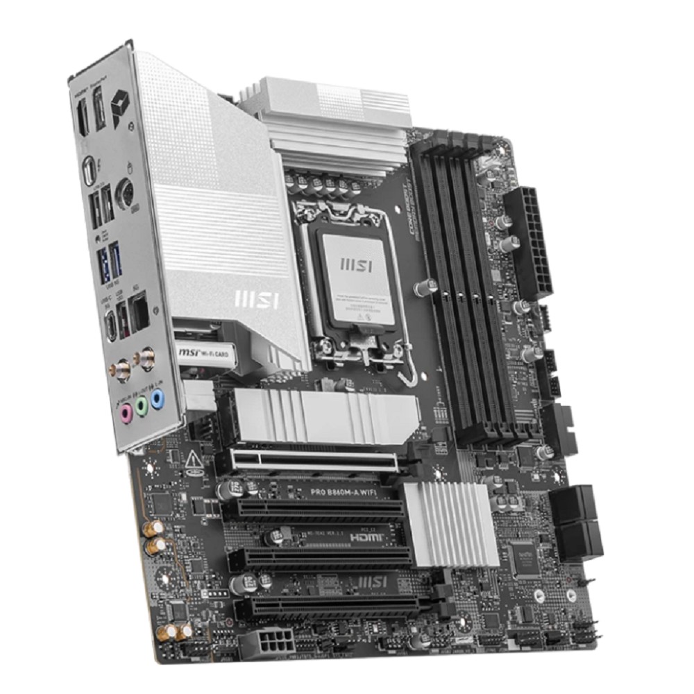 MSI PRO B860M-A WIFI {Soc-1851 Intel B860 4xDDR5 mATX AC`97 8ch(7.1) 5Gigabit RAID+HDMI+DP} MicroStar