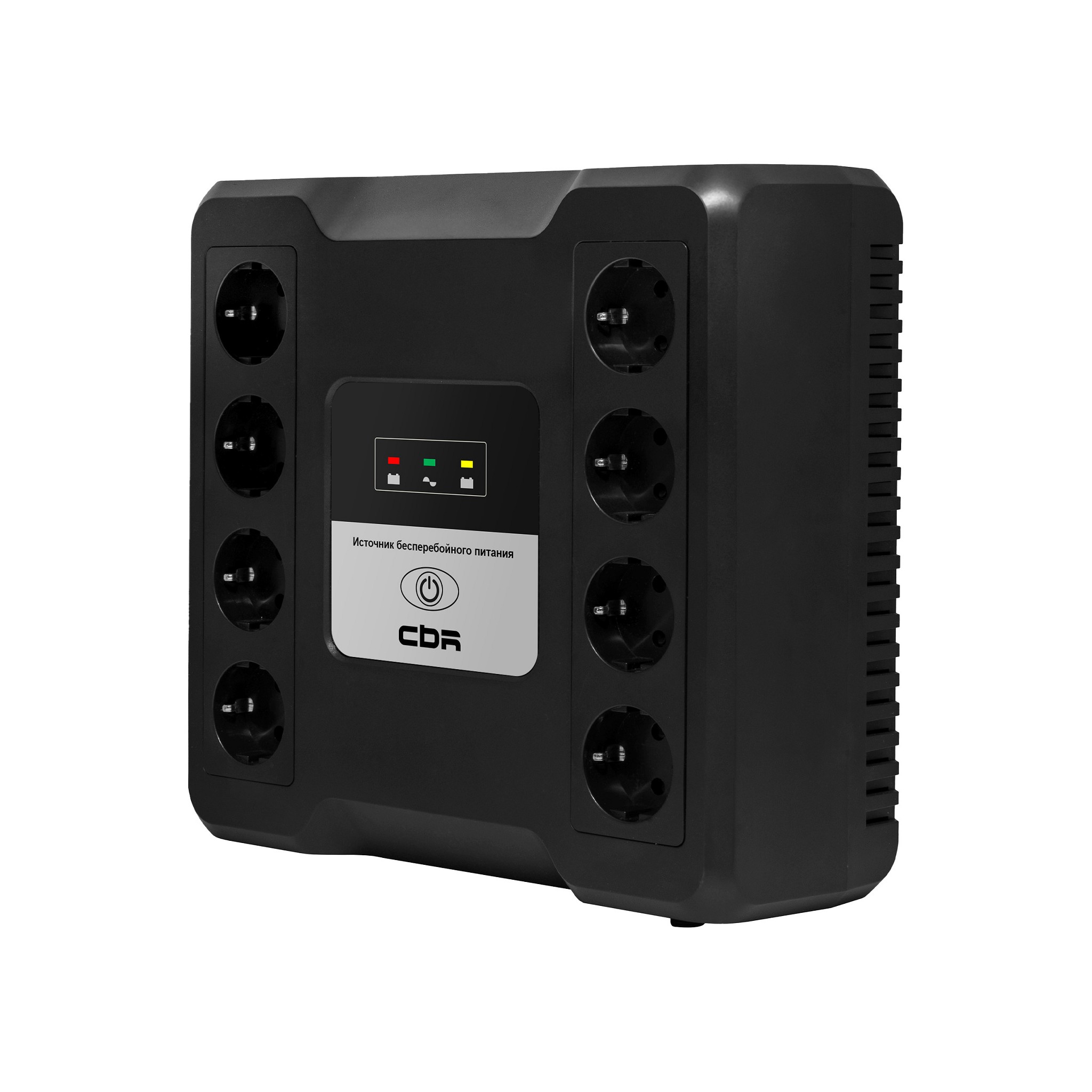 ИБП CBR CRYSTAL CTL-800 [Line Interactive, 800 VA / 480 W 8 x EURO, 8 с резервированием и фильтрацией, Breaker] (CTL-800B-8F-LDK) CBR Tech
