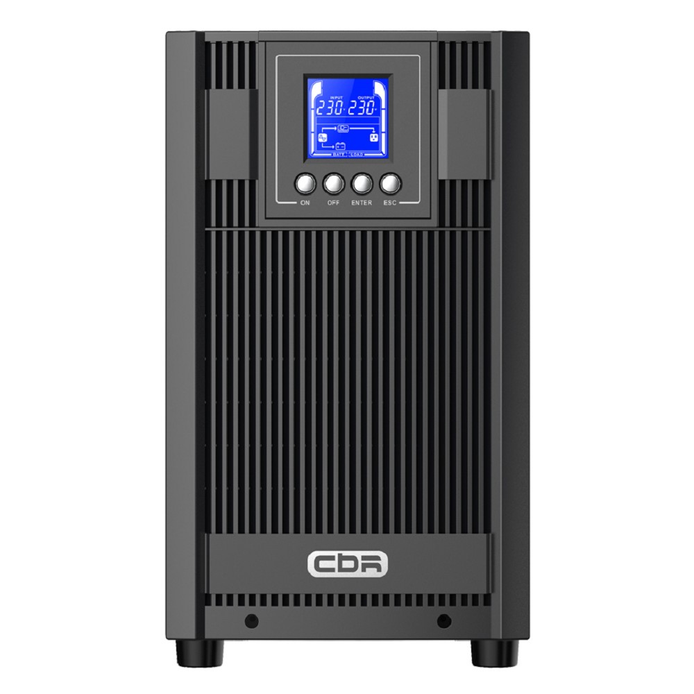 ИБП CBR ESSENCE ESN-3000 [Online 3000 VA / 3000 W, Tower, 4 x EURO + 1 x TB, LCD, HID-USB, RS232, EPO, SNMP slot] (ESN-3KT-4F-LCHERSC) CBR Tech