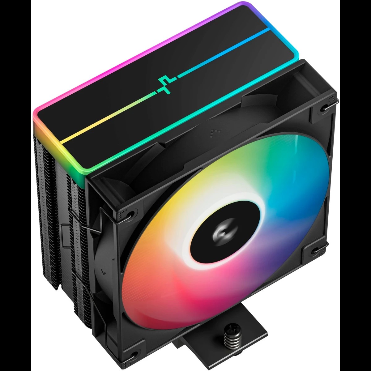 DEEPCOOL AG400 BK ARGB V2 LGA1851/1700/1200/115X/AM5/AM4 (18шт/кор, TDP 220W, PWM, ARGB Fan 120mm, 4 тепл. трубки, черный) RET (R-AG400-BKAMMN-GJD)