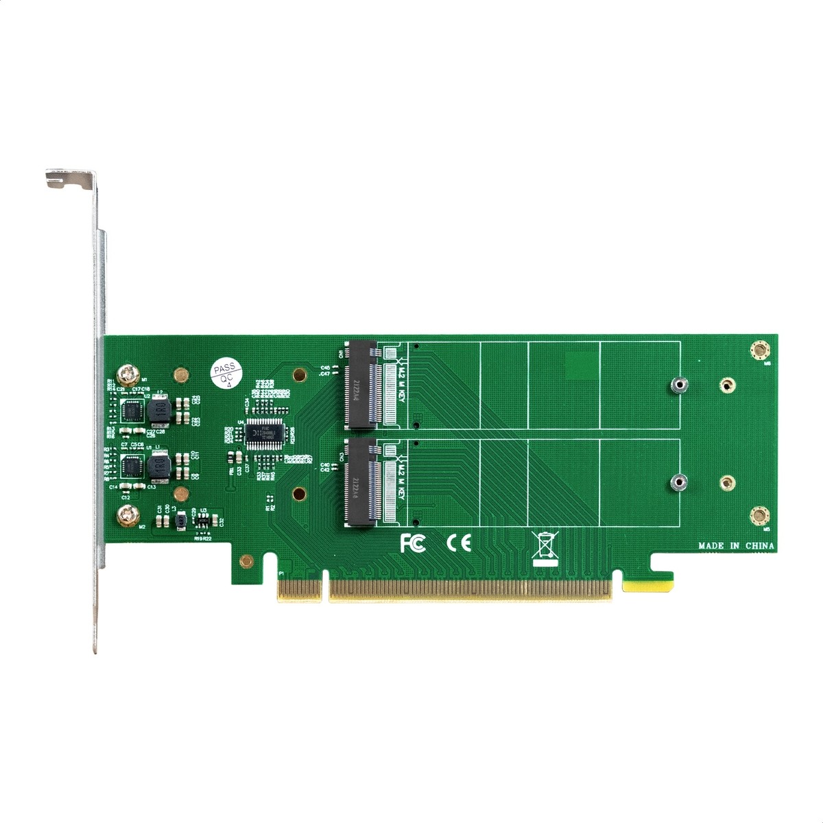 Exegate EX298299RUS Переходник ExeGate EXE-597E4 (4 x M.2 M key -> PCI-E x16 v3.0, для установки четырех SSD M.2 2230/2242/2260/2280/22110 M key NGFF в слот PCI-E, материнская плата должна быть c функ