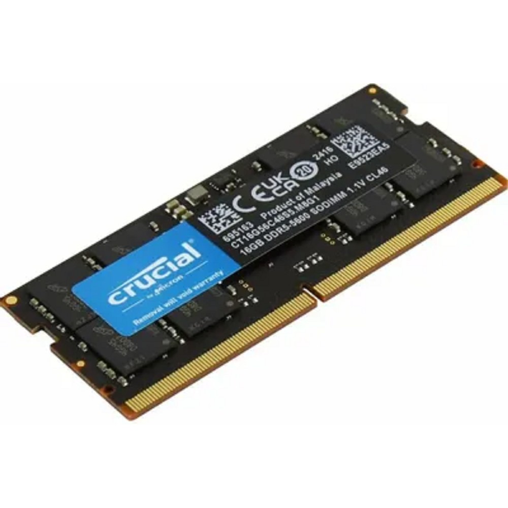 Crucial by Micron 16GB DDR5-5600 SODIMM (CT16G56C46S5) CL46 1.1V, 1 Year Warrаnty OEM