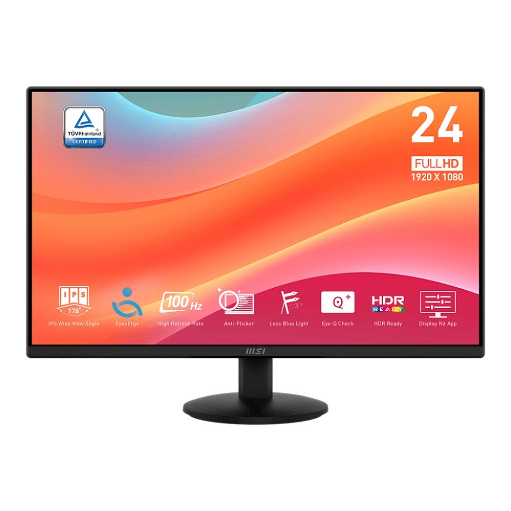 MSI PRO 23.8" MP242L{IPS 1920x1080 100Hz 4ms 250cd HDMI DisplayPort Tilt External} [9S6-3PD5CT-008/9S6-3PD5CT-016] MicroStar