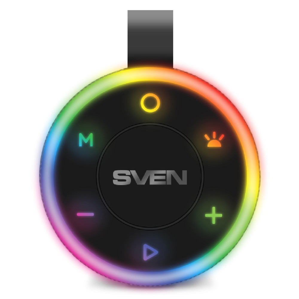 SVEN PS-150, черный (10 Вт, Waterproof (IPx4), TWS, Bluetooth, FM, USB, 1200мА*ч) арт. SV-022327