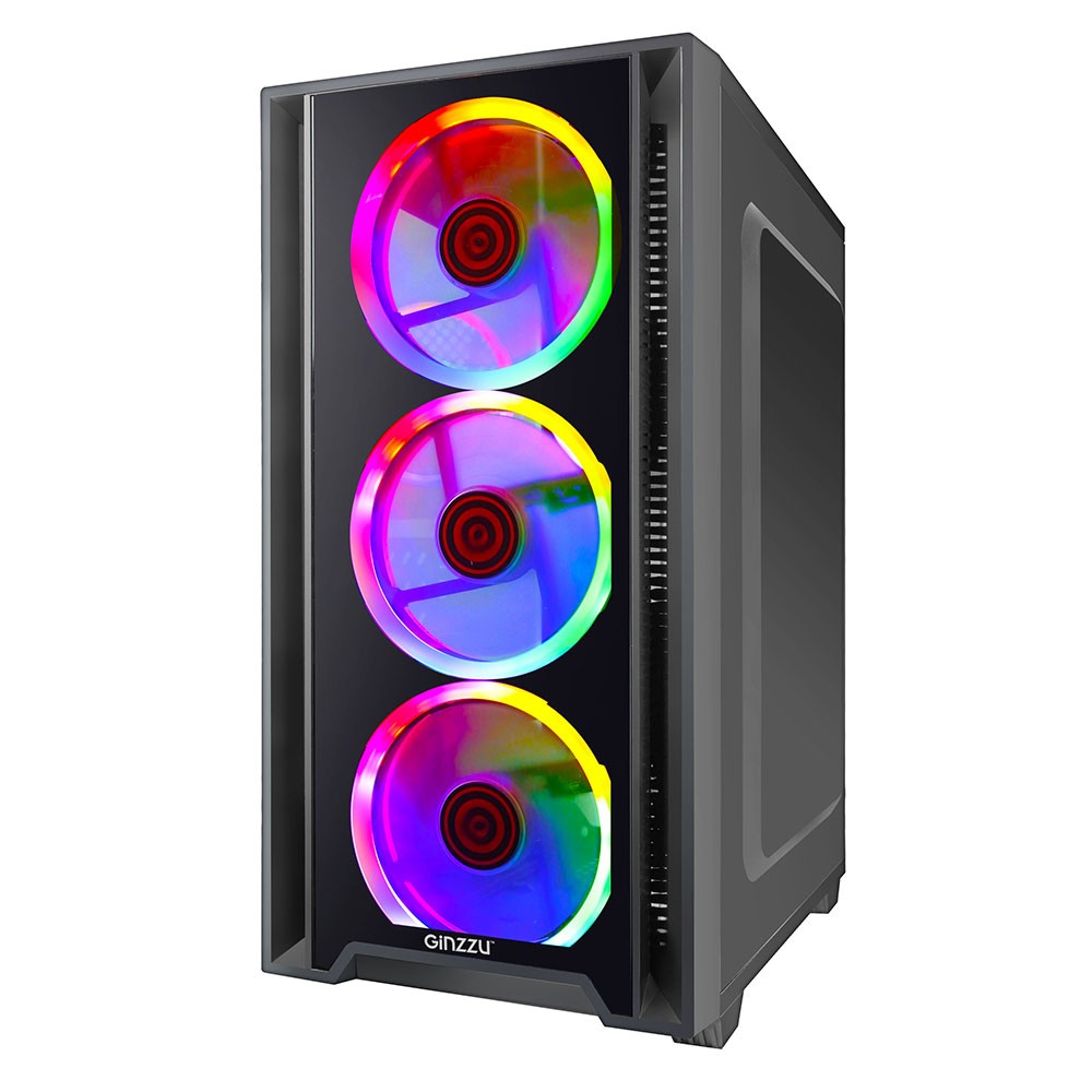 Ginzzu CL610 mATX FAN 4*12FRGB Белый