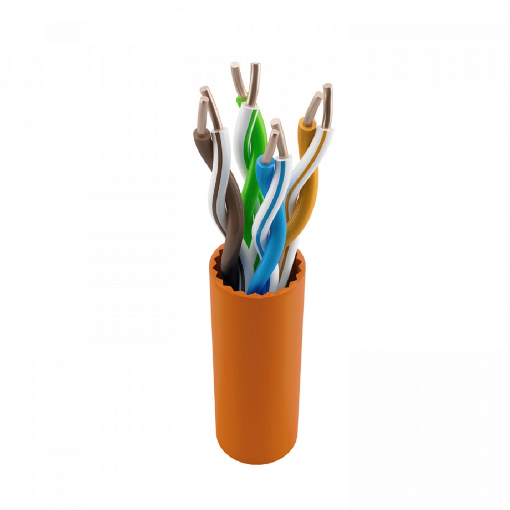 Кабель информационный NTSS NTSS-IN-UTP4-5E-LSZH-OR кат.5E UTP 4 пары 24AWG LSZH внутренний 305м оранжевый