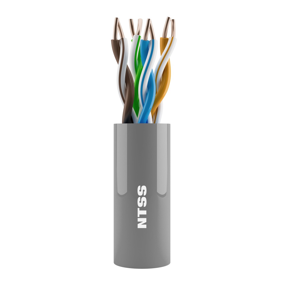 Кабель информационный NTSS NTSS-IN-UUTP4-5E-LSZH-GY кат.5E U/UTP 4 пары 24AWG LSZH внутренний 305м серый
