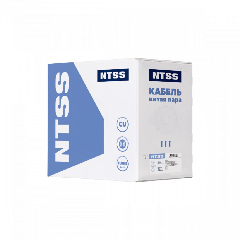 Кабель информационный NTSS NTSS-IN-UUTP4-5E-LSZH-GY кат.5E U/UTP 4 пары 24AWG LSZH внутренний 305м серый