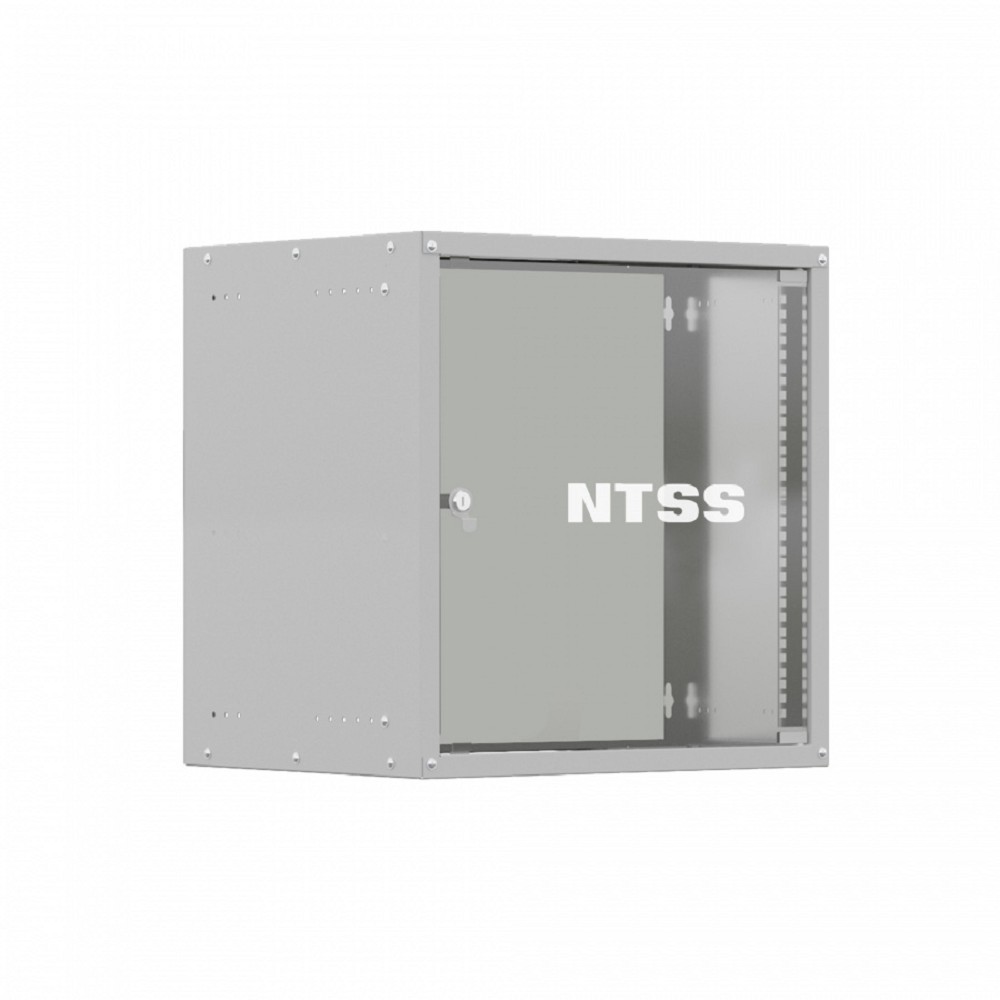 Шкаф коммутационный NTSS Lime (NTSS-WL9U5560GS) настенный 9U 550x600мм пер.дв.стекл несъемн.бок.пан. 30кг серый 520мм 15.6кг 110град. 500мм IP20 сталь