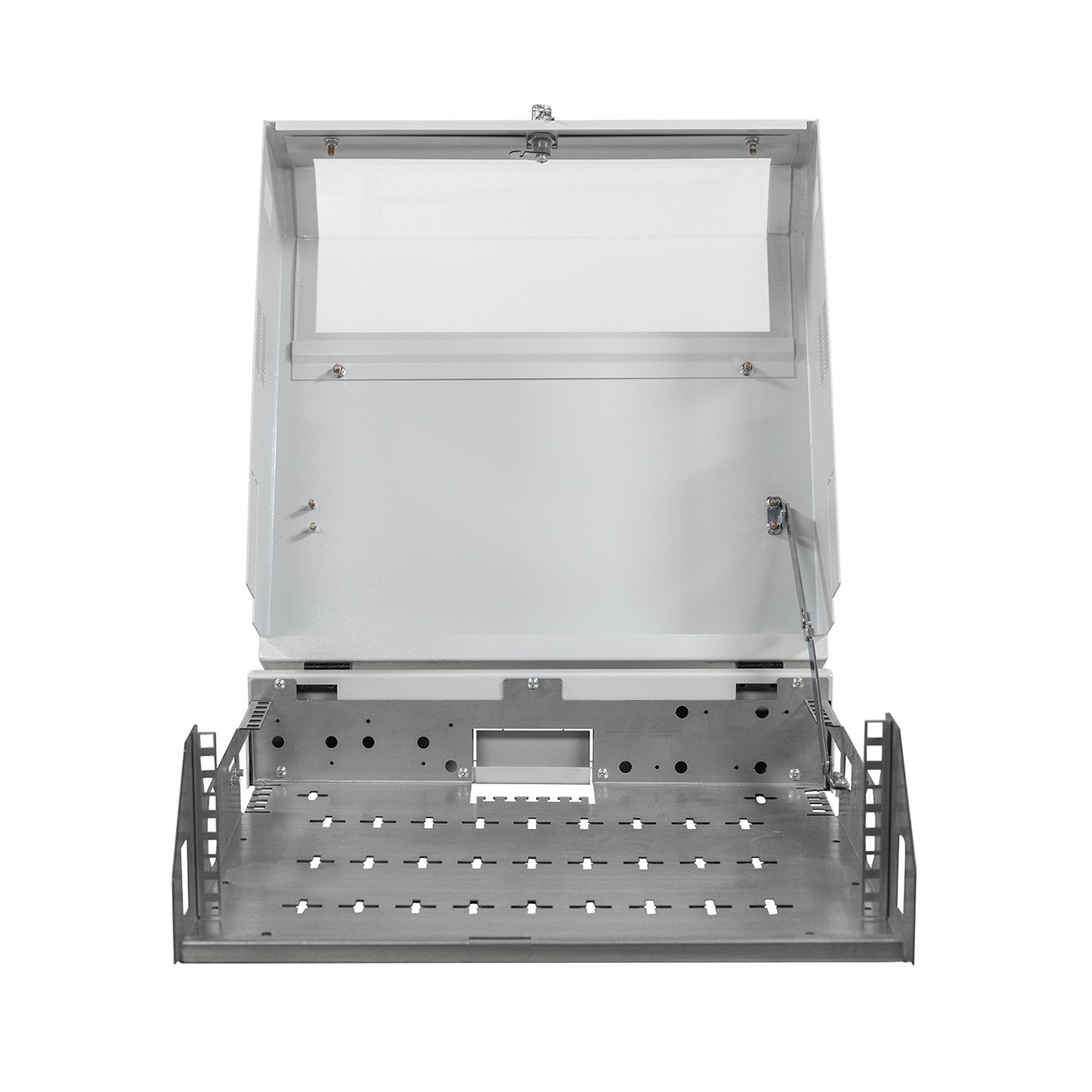 Шкаф коммутационный NTSS (NTSS-SOHO5U) настенный 5U 520x140мм пер.дв.стекл несъемн.бок.пан. 80кг белый 11кг 480мм IP20 металл