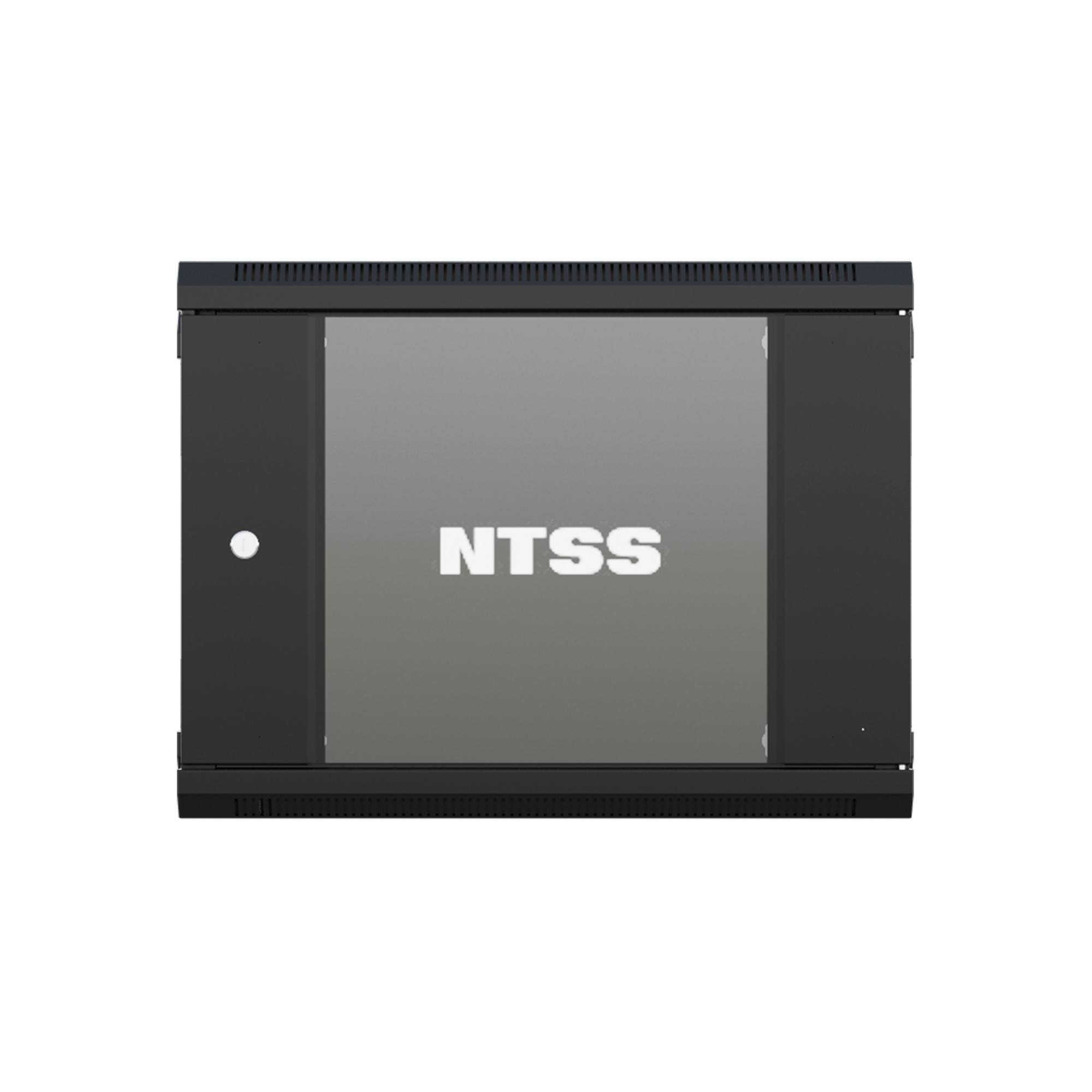 Шкаф коммутационный NTSS NTSS-W12U6060GS-BL настенный 12U 570x600мм пер.дв.стекл 60кг черный 500мм 27кг 220град. 635мм IP20 сталь