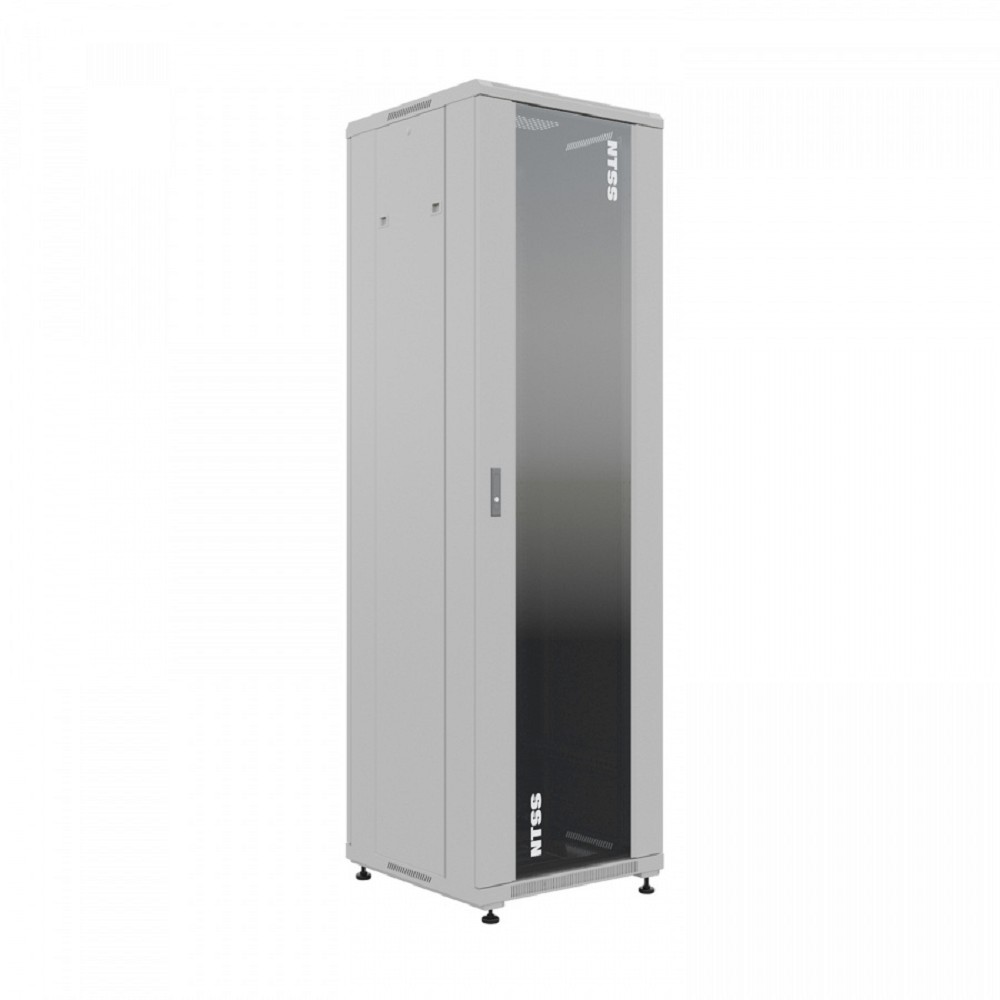 Шкаф коммутационный NTSS Премиум (NTSS-R18U6060GS) напольный 18U 600x600мм пер.дв.стекл металл 900кг серый 510мм 39.4кг 978.6мм IP20