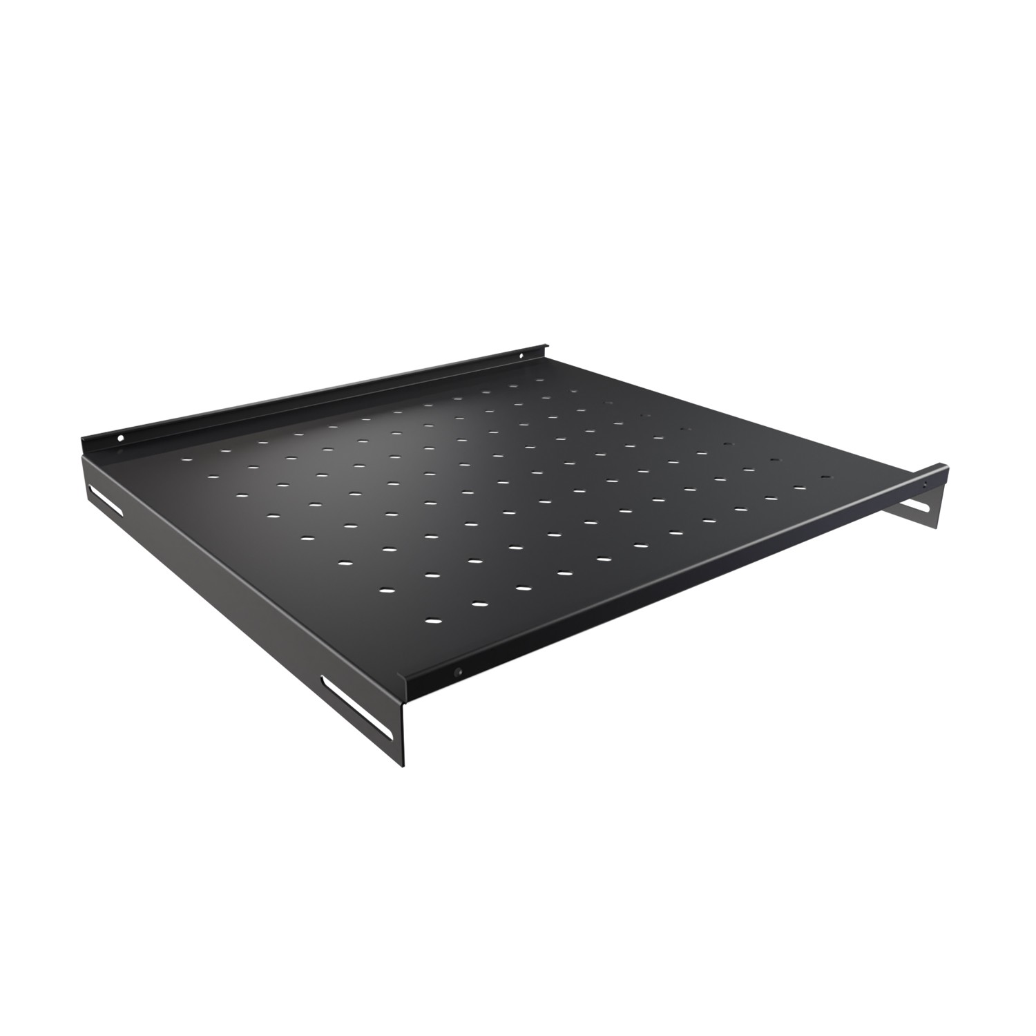 Полка стационарная NTSS NTSS-FS-600-BL 1U нагр.:60кг. 19" 350мм черный (упак.:1шт)