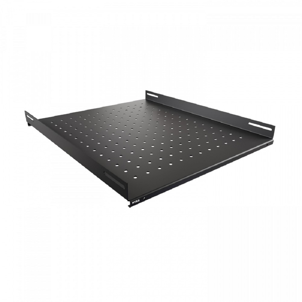 Полка стационарная NTSS NTSS-FS-H-800-BL 1U нагр.:100кг. 19" 550мм черный (упак.:1шт)