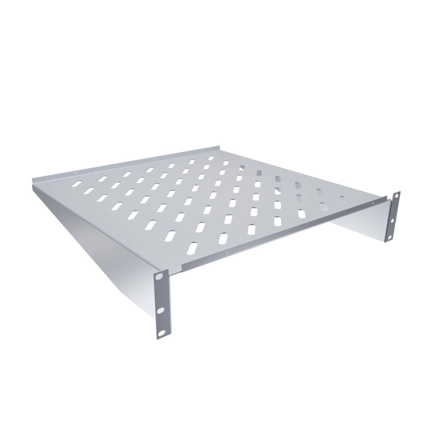 Полка стационарная NTSS NTSS-FF-450 2U нагр.:20кг. 19" 450мм серый