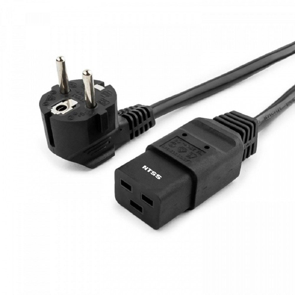Шнур питания NTSS NTSS-PC19771 C19-Schuko проводник.:3x1.5мм2 1.8м 220/250В 16А черный