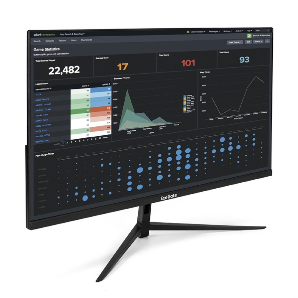 LCD ExeGate 27" EH2707A SuperView {IPS 1920x1080 100hz 5ms 16:9 250cd 1300:1 178/178 D-Sub HDMI DisplayPort VESA} [EX298354RUS]