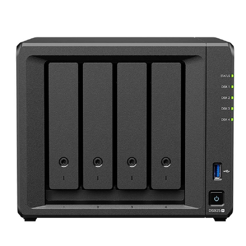 Synology QC 2,2GhzCPU/4Gb(32)/RAID0,1,10,5,6/4HP HDD SATA(3.5', 2.5')upto 9hp HDD (1xDX525)/2xM.2 NVMe/2xUSB3.2/2x2.5GbE/iSCSI/1xPS/1YW repl DS923+ арт. DS925+