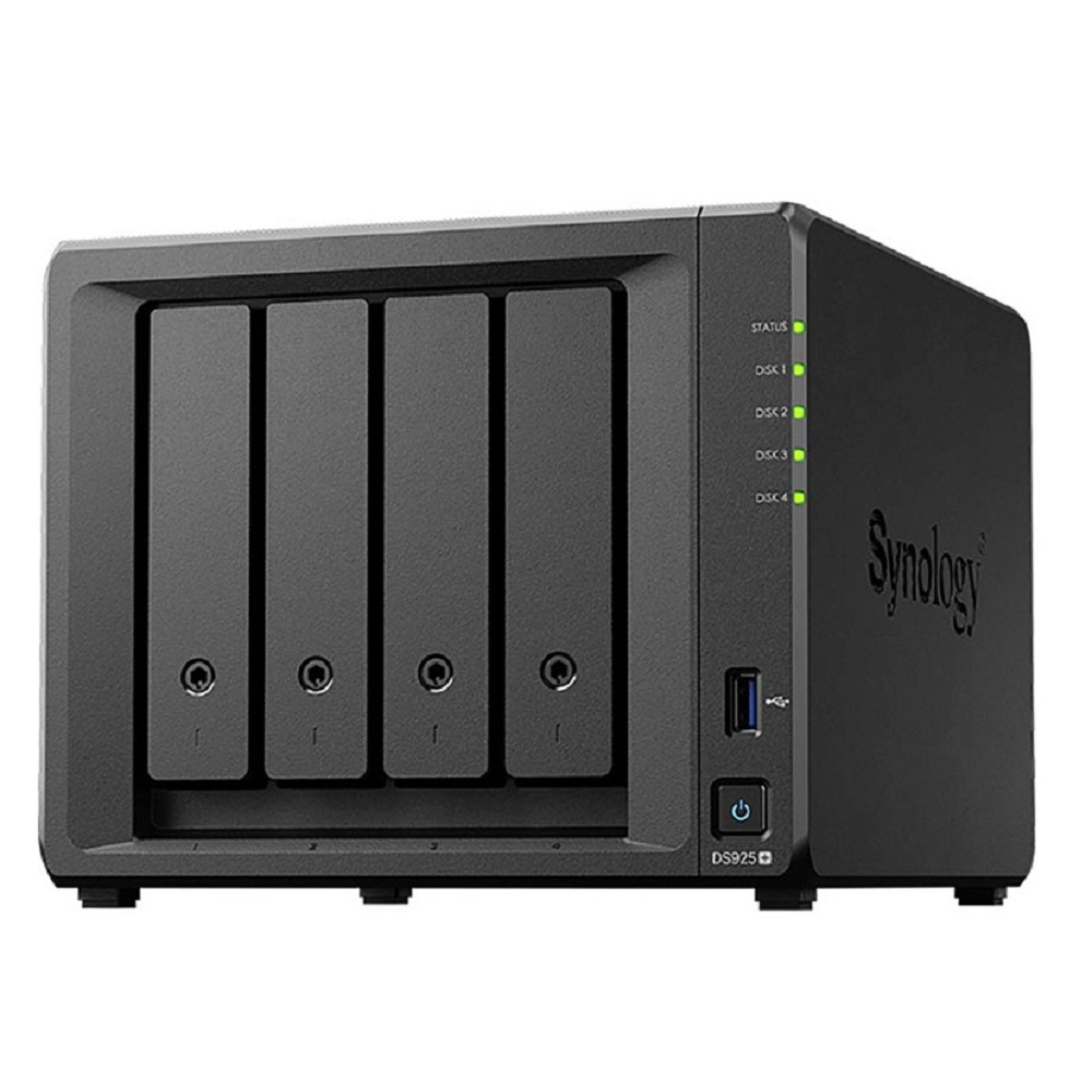 Synology QC 2,2GhzCPU/4Gb(32)/RAID0,1,10,5,6/4HP HDD SATA(3.5', 2.5')upto 9hp HDD (1xDX525)/2xM.2 NVMe/2xUSB3.2/2x2.5GbE/iSCSI/1xPS/1YW repl DS923+ арт. DS925+