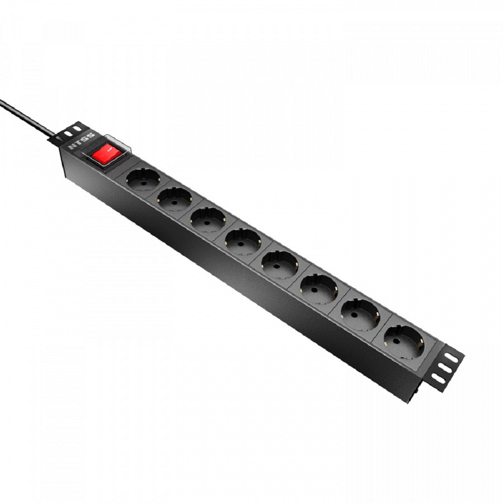 Блок распределения питания NTSS NTSS-PDU-DA1016 гор.размещ. 8xSchuko базовые 10A C14