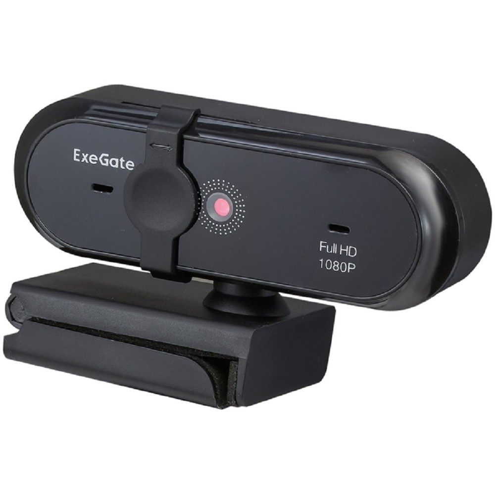 ExeGate Stream C925 Wide Full HD (2Мп, 1920х1080, 1080P,30fps, защитная шторка, фиксированный фокус, широкоугольный 4-линзовый объектив 79°, микрофон с шумоподавлением, универсальное крепление, USB, к арт. EX299090RUS
