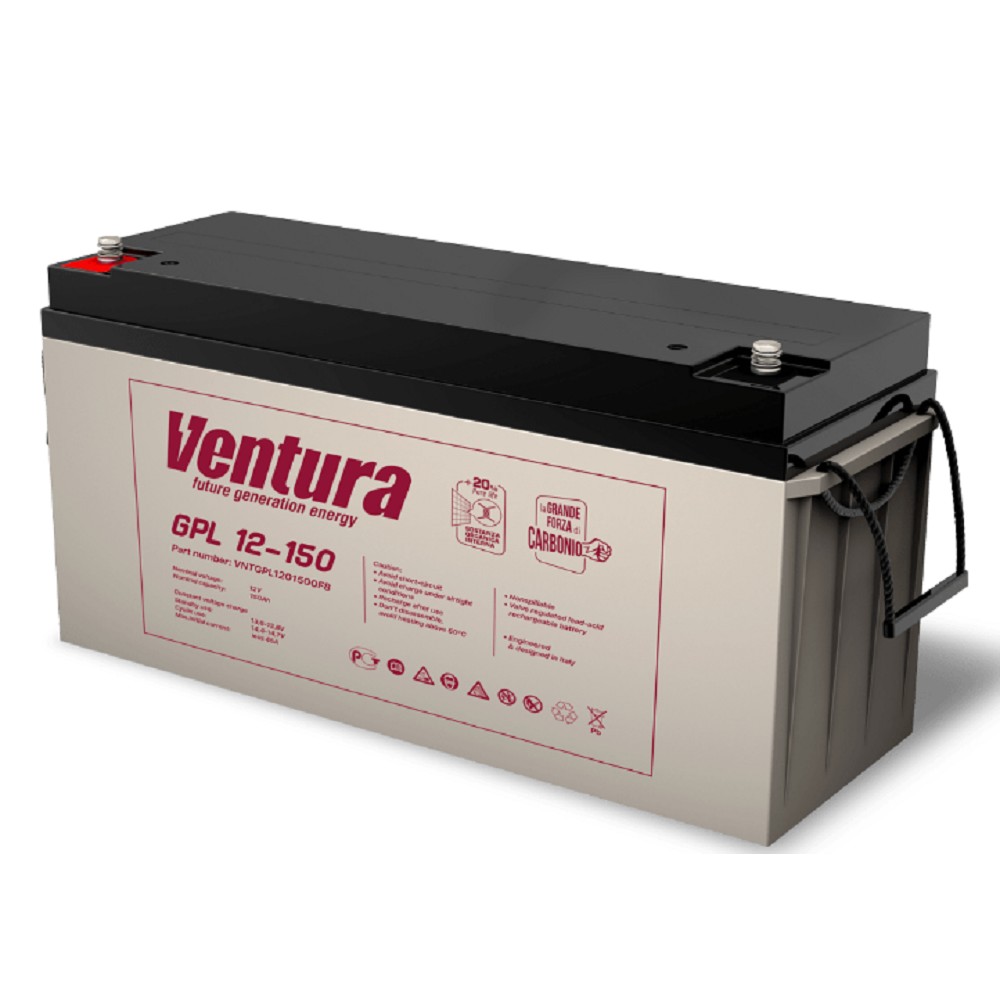 АКБ Ventura GPL 12-150 12V/158Ah {F8, ДхШхВ 485х170х240мм, масса 44,00 кг, срок службы 12 лет} арт. GPL 12-150 0007541