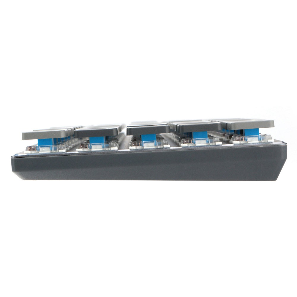 Клавиатура беспроводная Gembird KBW-7, 68кл, Rainbow, синие свитчи, BT 5.0/2.4/USB, серая