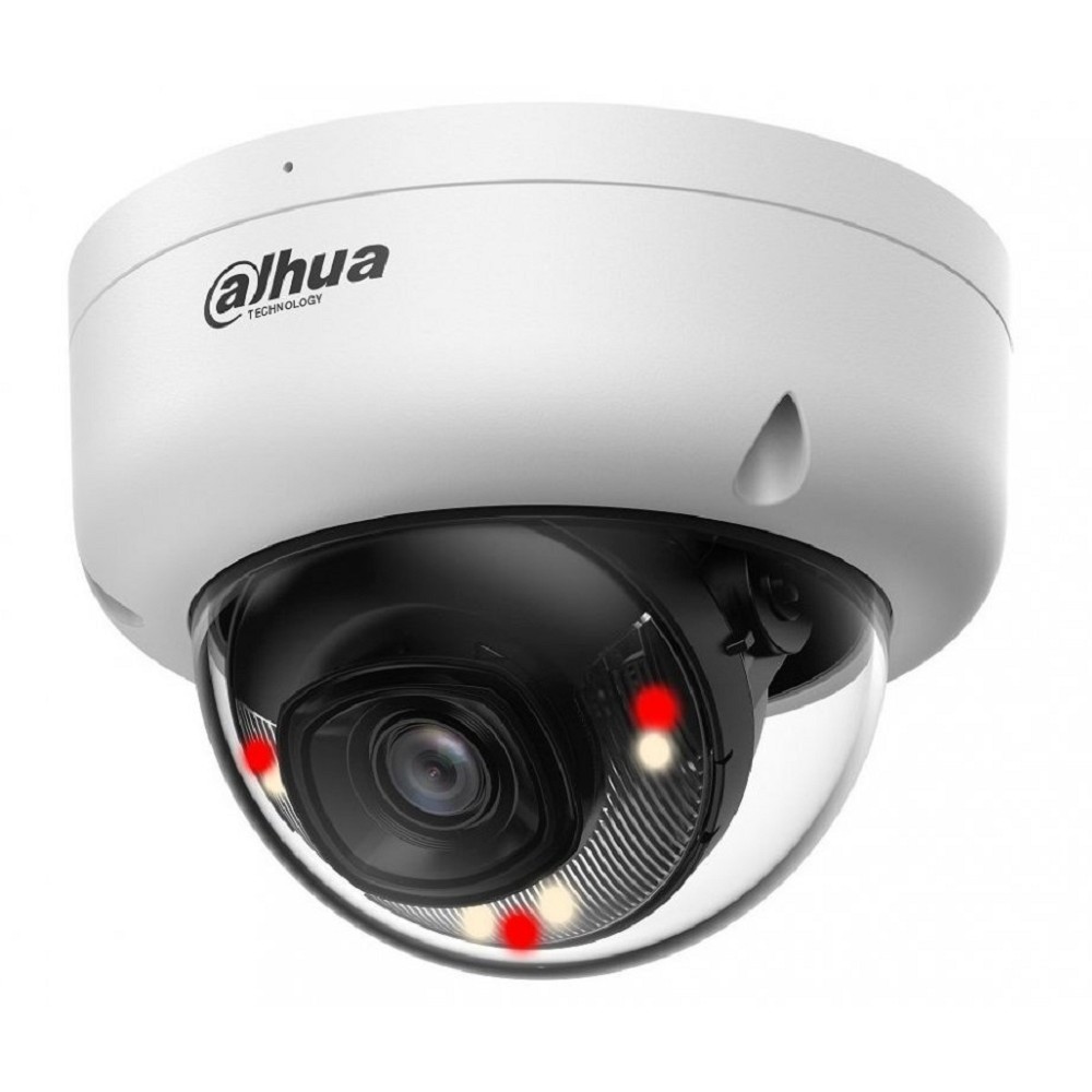 DAHUA DH-IPC-HDBW1439E1P-A-IL-0360B-S6 Уличная купольная IP-видеокамера 4Мп, 1/3” CMOS, объектив 3.6мм, ИК 30м,LED 30м, IP67 ,IK08, микрофон, металл, пластик
