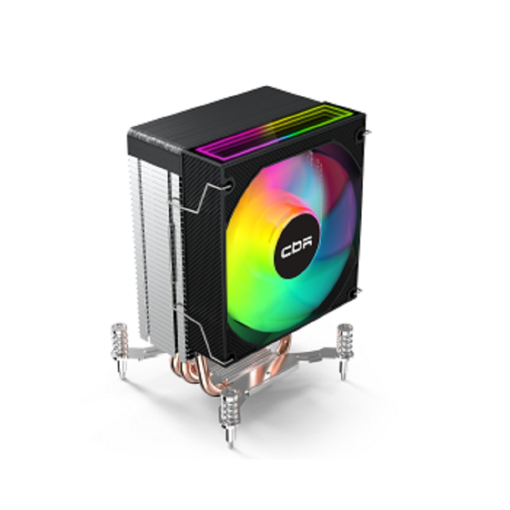 CBR-CC-3160-RGB-PWM Кулер для процессора, Al+Cu, 3 heat pipes, Socket 775/1366/1155/1156/1150/1151/1200/1700/AM2/АМ2+/АМ3/AM3+/FM1/FM2/AM4/AM5, TDP 160W, 90mm Fan, 2600RPM, HB, RGB, PWM, 32db