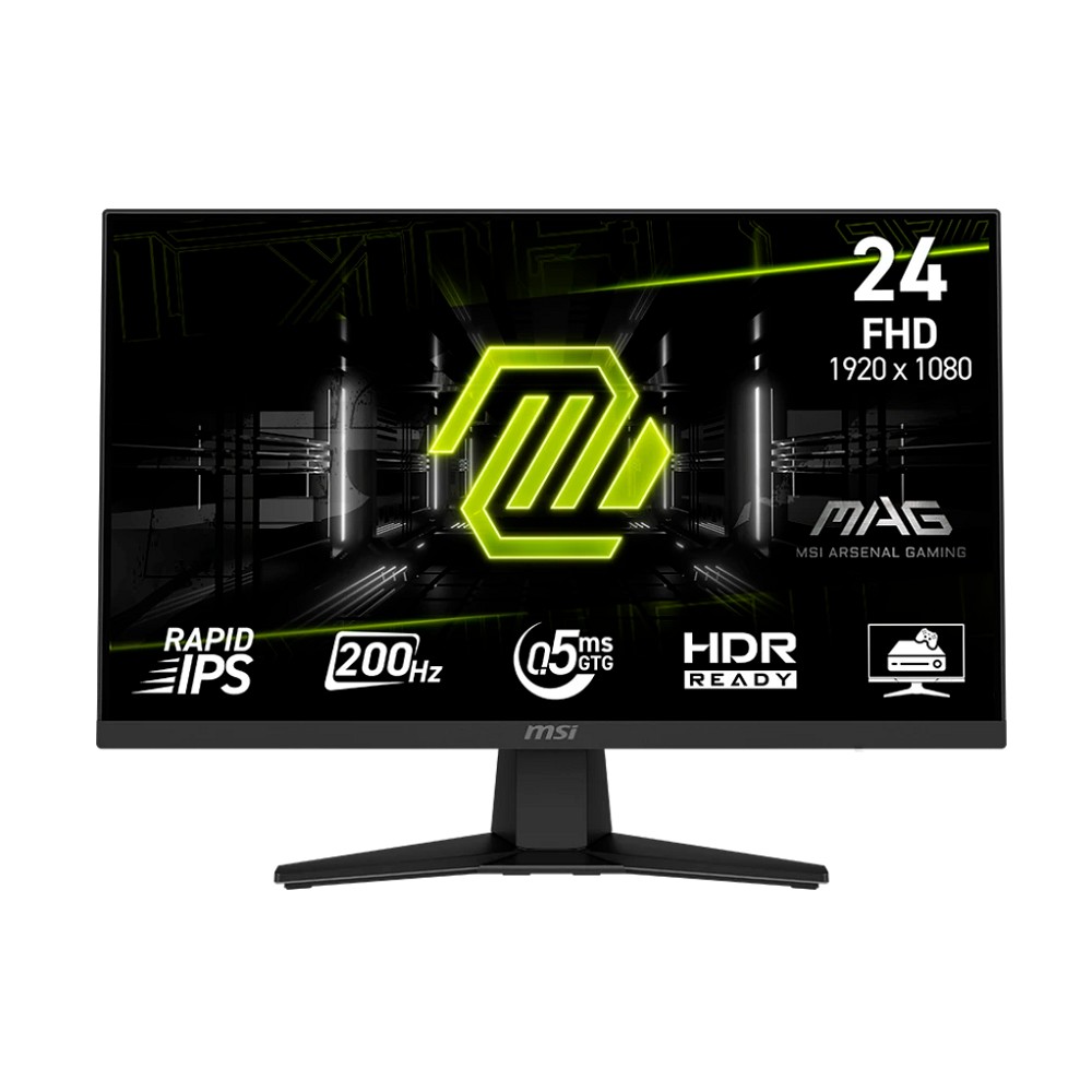 MSI MAG 23.8" 244F {IPS 1920x1080 200Hz 0.5ms 1000:1 300cd 178/178 HDMI2.0 DisplayPort1.2 Tilt VESA Black} MicroStar арт. 9S6-3BC41H-011