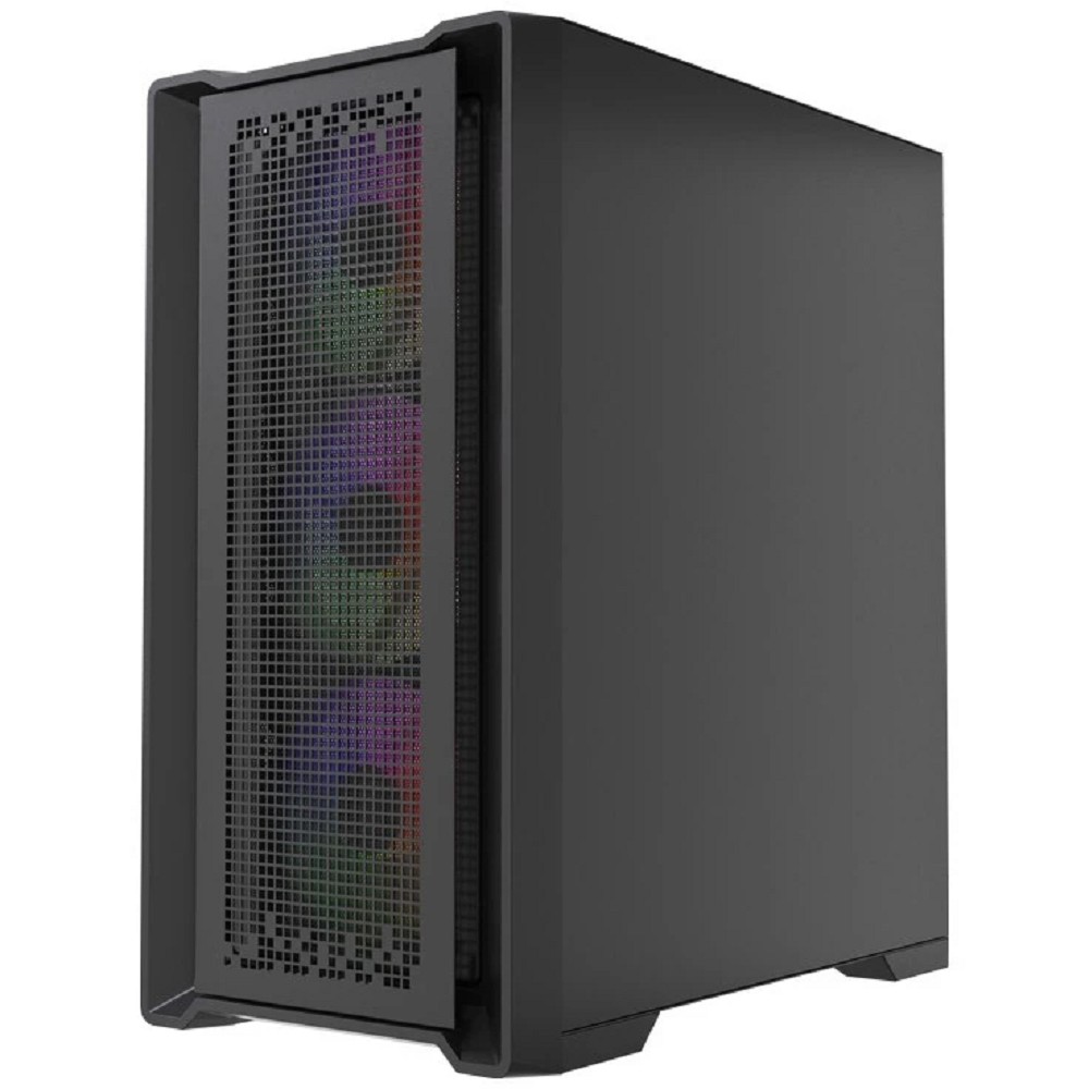 Powercase ByteFlow Micro Black LE, Tempered Glass, 4х 120mm ARGB PWM fans, чёрный, mATX [без встроенного хаба] (CAMBFB-A4-LE)