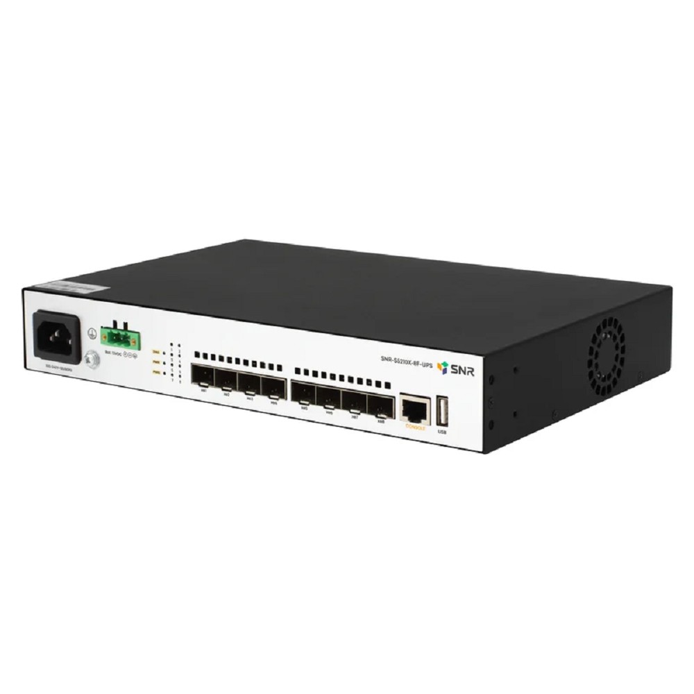 SNR Управляемый коммутатор уровня 2+, 8 x 1/10GE SFP+. Питание: 220V AC + встроенный UPS 12V арт. SNR-S5210X-8F-UPS