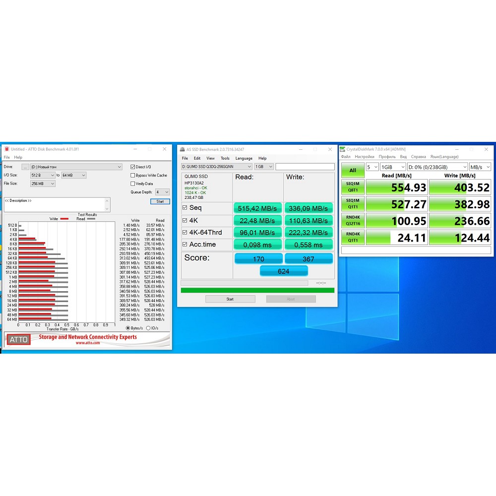 QUMO SSD 256GB Novation QLC 3D (YS+Intel) Q3DQ-256GQNN {SATA3.0}