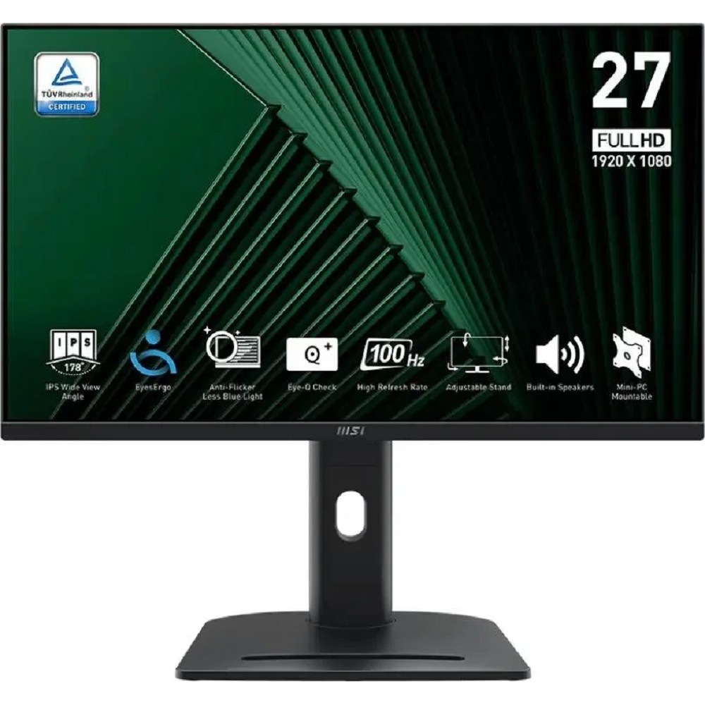 MSI PRO 27" MP275PG черный {IPS 1920x1080 100Hz 1ms 300cd HDMI DisplayPort D-Sub M/M HAS Pivot In} MicroStar арт. 9S6-3PC39M-084