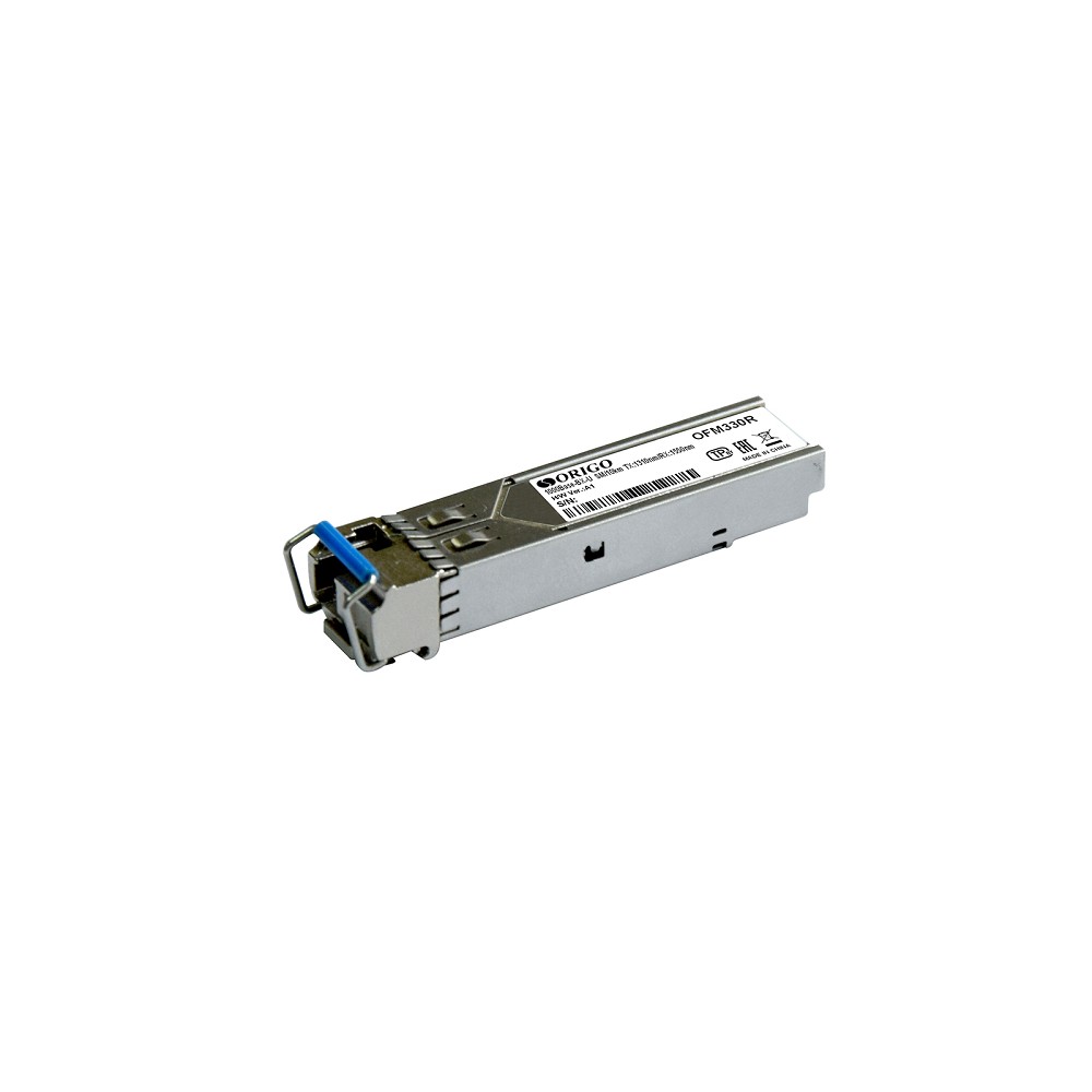 ORIGO WDM SFP-трансивер, 1000Base-BX-U (Simplex SC), Tx:1310 нм, Rx:1550 нм, для одномодового кабеля, до 3 км арт. OFM330R/3KM/B1A