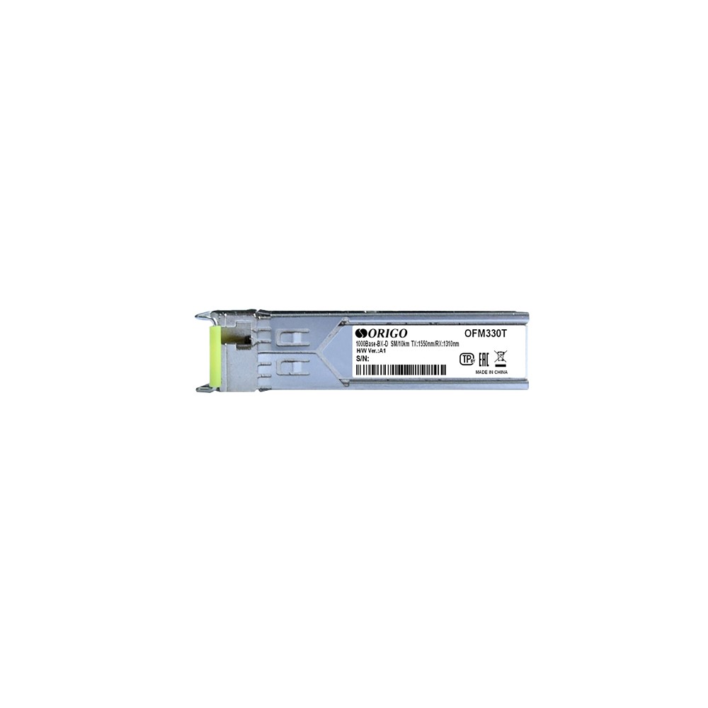 ORIGO WDM SFP-трансивер, 1000Base-BX-D (Simplex SC), Tx:1550 нм, Rx:1310 нм, для одномодового кабеля, до 3 км арт. OFM330T/3KM/B1A