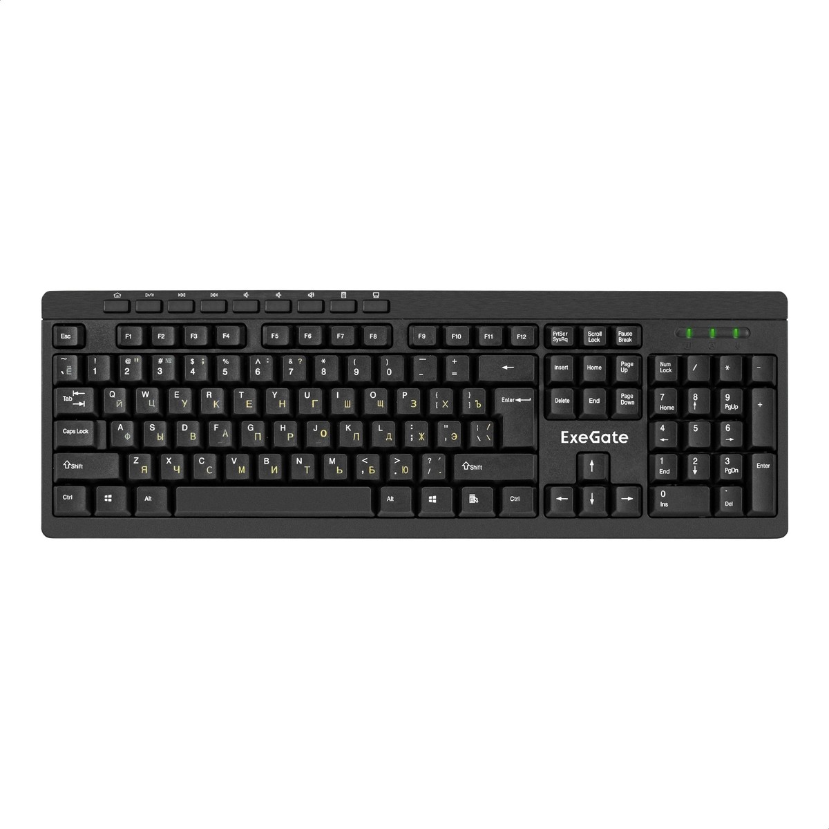 Exegate EX298904RUS Комплект беспроводной ExeGate Professional Standard Combo MK260 (клавиатура мультимедийная полноразмерная влагозащищенная 113кл. + мышь оптическая 1200dpi, 4 кнопки и колесо прокру