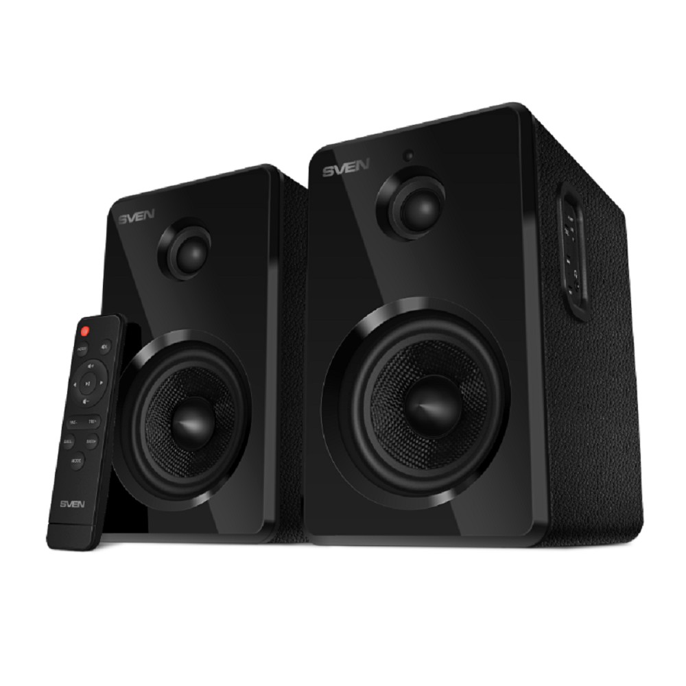 Компьютерная акустика 2.0 Sven SPS-730 черный (50 Вт, BT, пульт, USB, microSD) арт. SV-021177