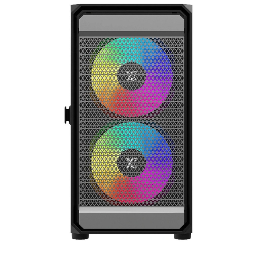 XASTRA Корпус A303M 3ARGB Black mATX/Mesh/ tempered glass / 2x140mm + 1x120mm ARGB PWM fans/ Door/ A303M-2FC14A-1FC12A-D