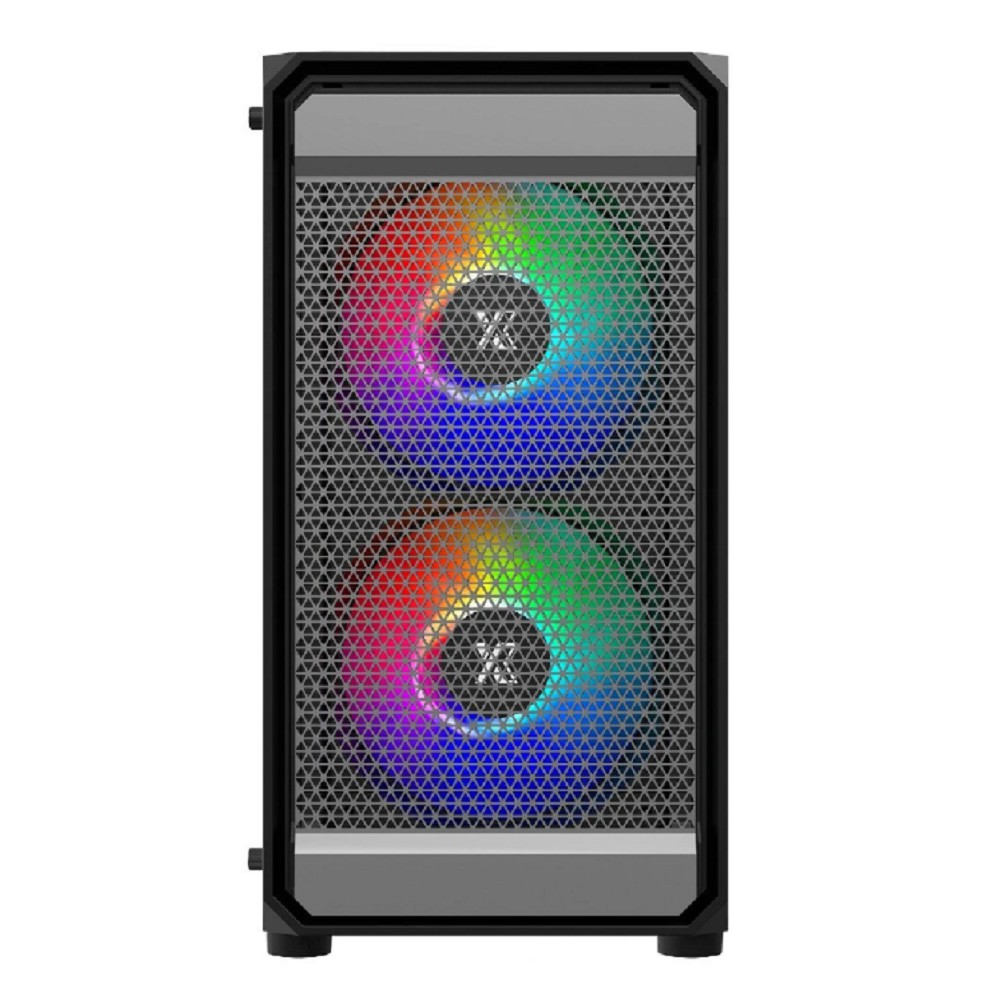 XASTRA Корпус A303M 3FRGB Black mATX/Mesh/ tempered glass / 2x140mm + 1x120mm FRGB fans/ A303M-2FC14F-1FC12F